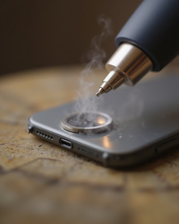 heat loosens lens adhesives