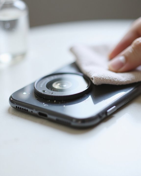 iphone lens cleaning steps