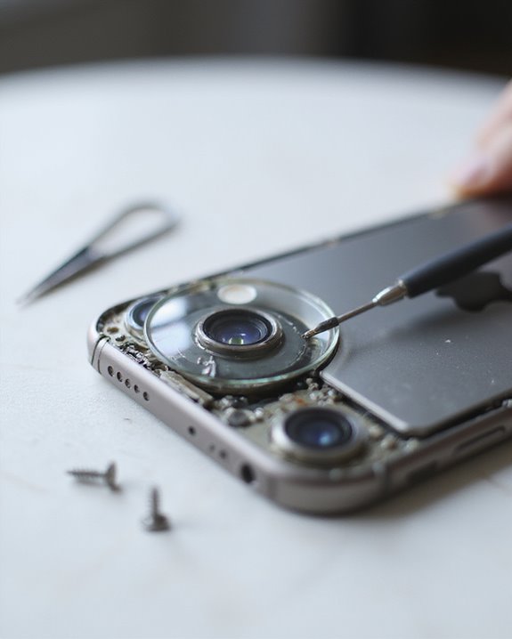 precise lens adhesive placement